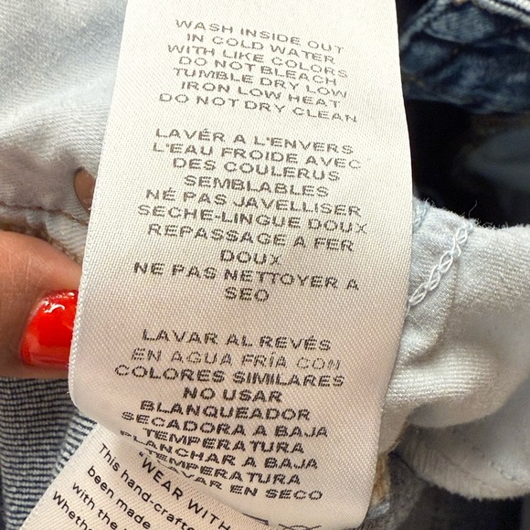 Good American Women’s Jeans Good Petite Straight Indigo 254 light acid wash 15 - Picture 10 of 11